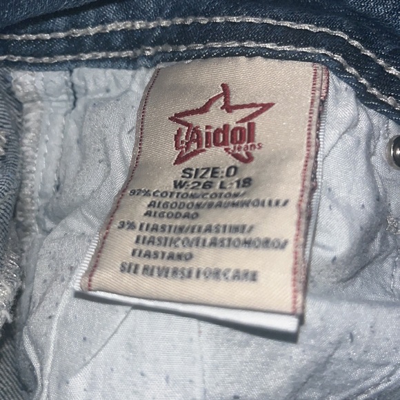 LA Idol embellished with Crosses large stitch Size 0 waist 28 length 18 - Picture 4 of 4